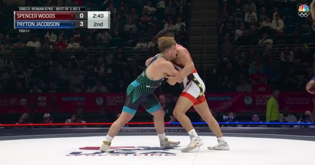 Team USA Payton Jacobson Defeats Spencer Woods in the Men's 87 kg